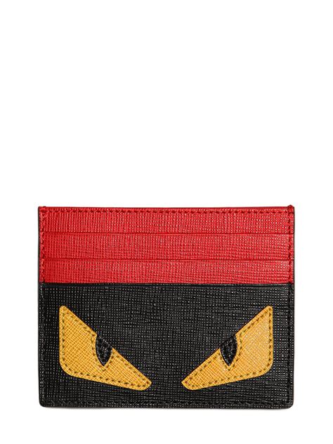 fendi card holder eyes|fendi card holder with chain.